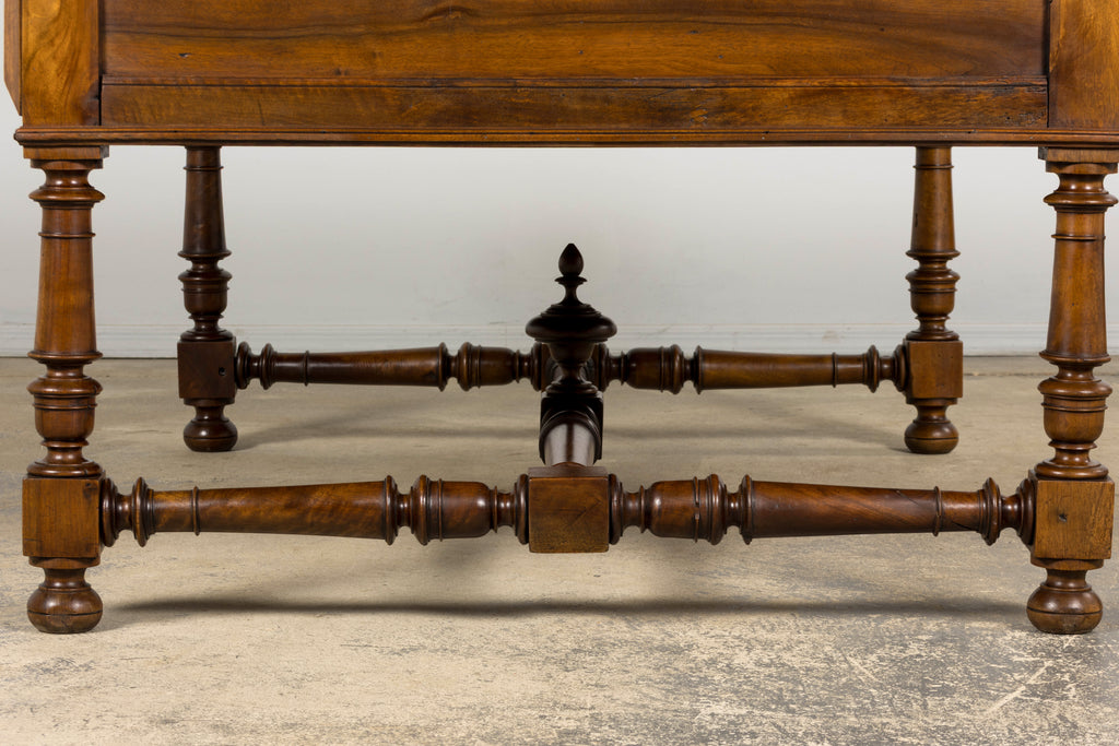 Late 19th Century French Louis XIII Style Walnut Partners Desk