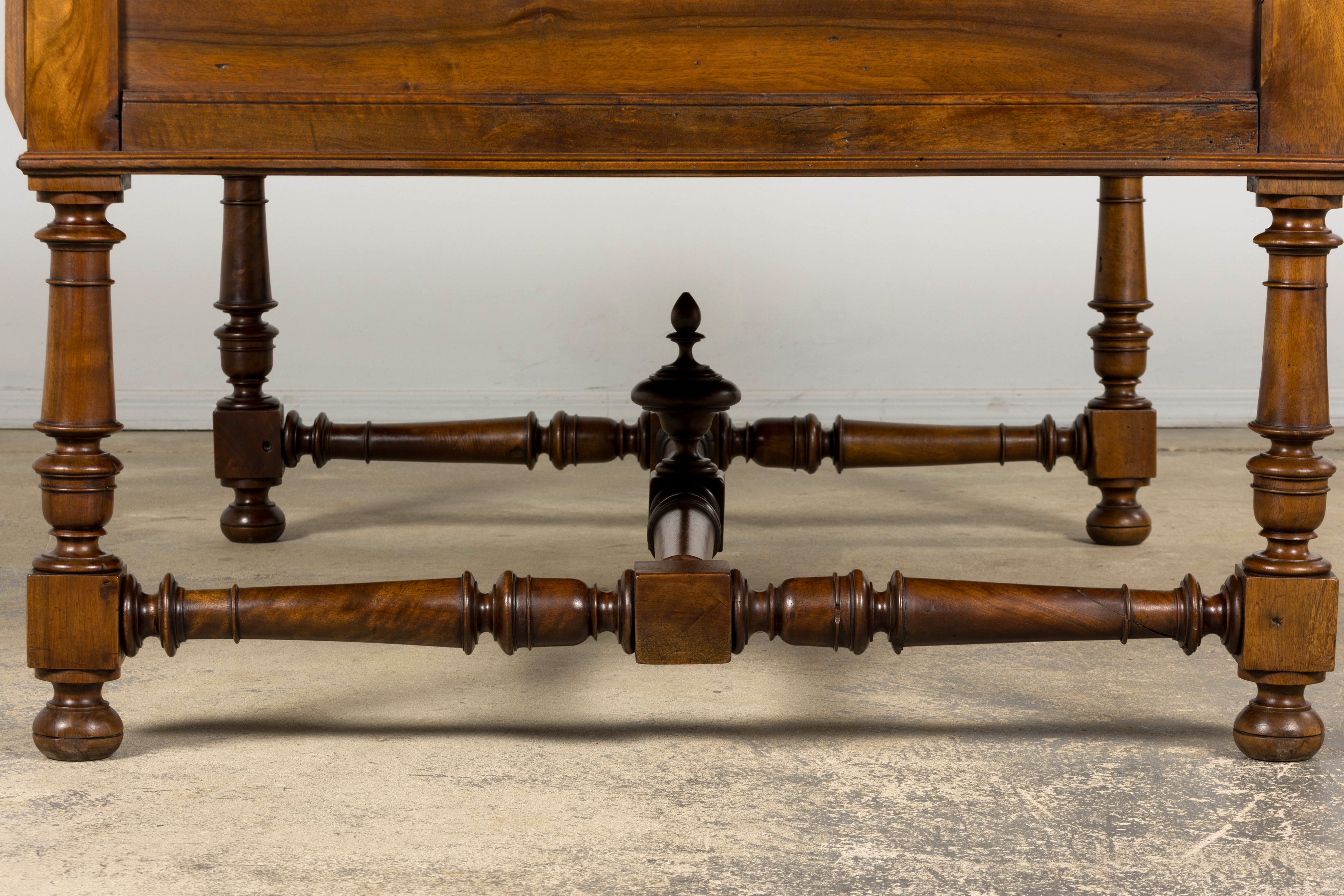 Late 19th Century French Louis XIII Style Walnut Partners Desk