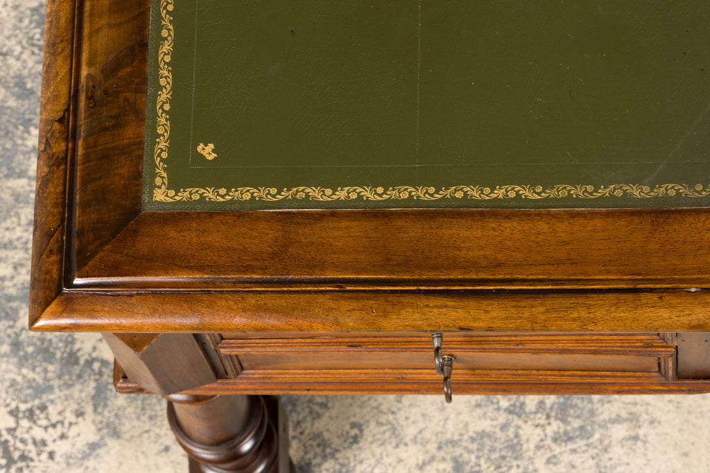 Late 19th Century French Louis XIII Style Walnut Partners Desk
