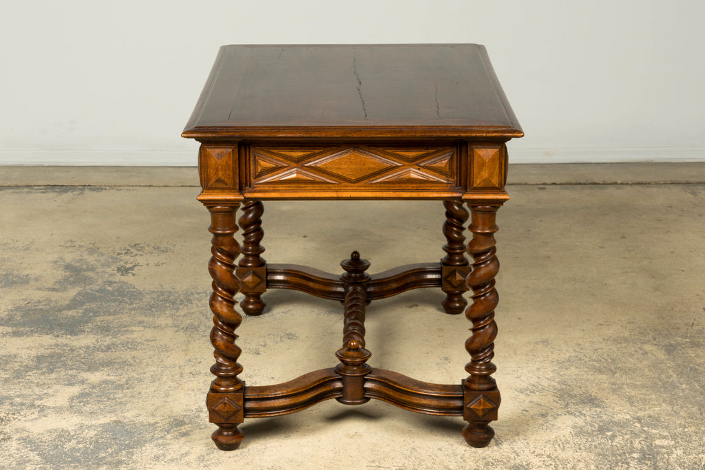 Late 19th Century French Louis XIII Style Walnut Writing Table