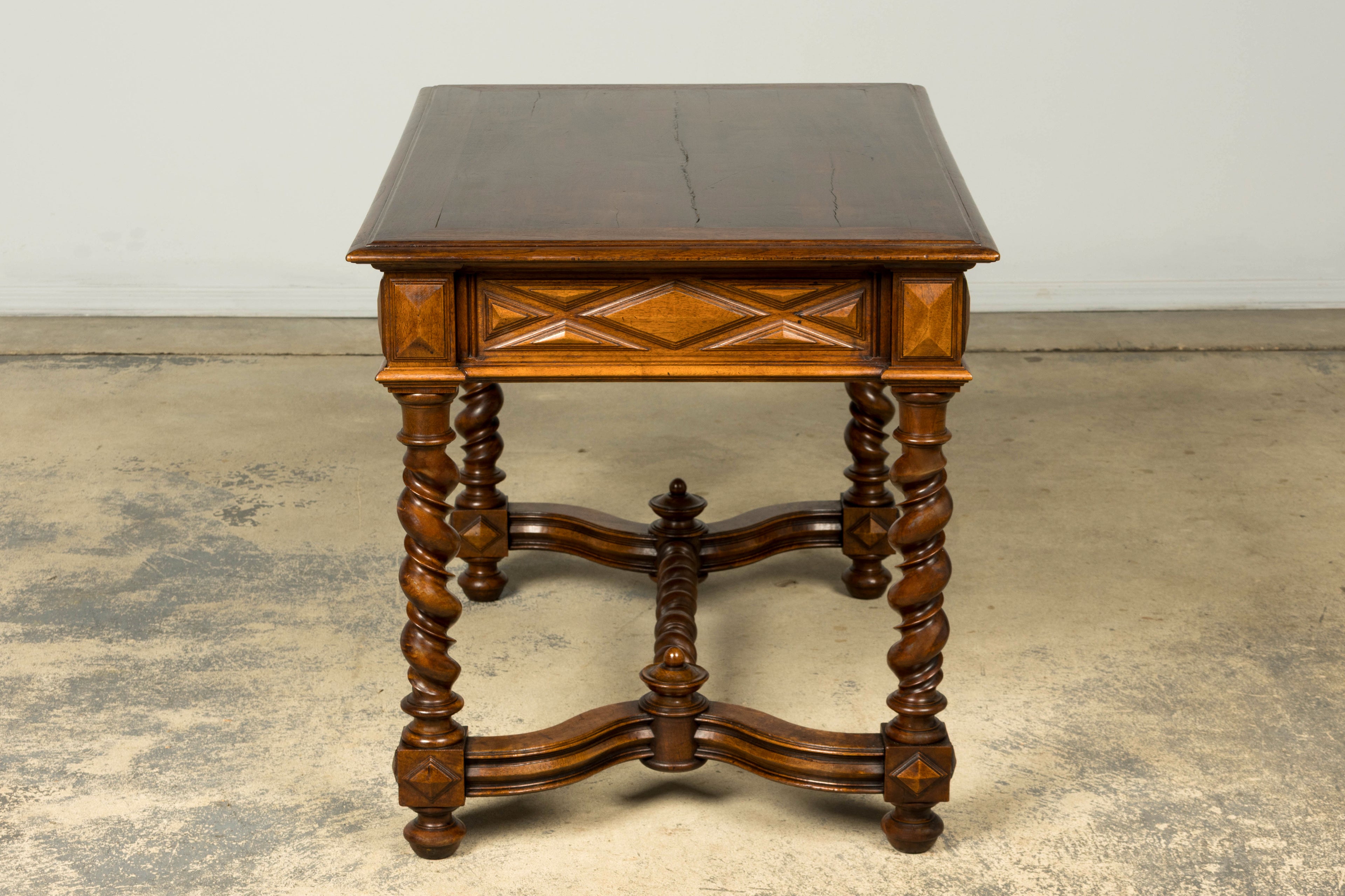 Late 19th Century French Louis XIII Style Walnut Writing Table