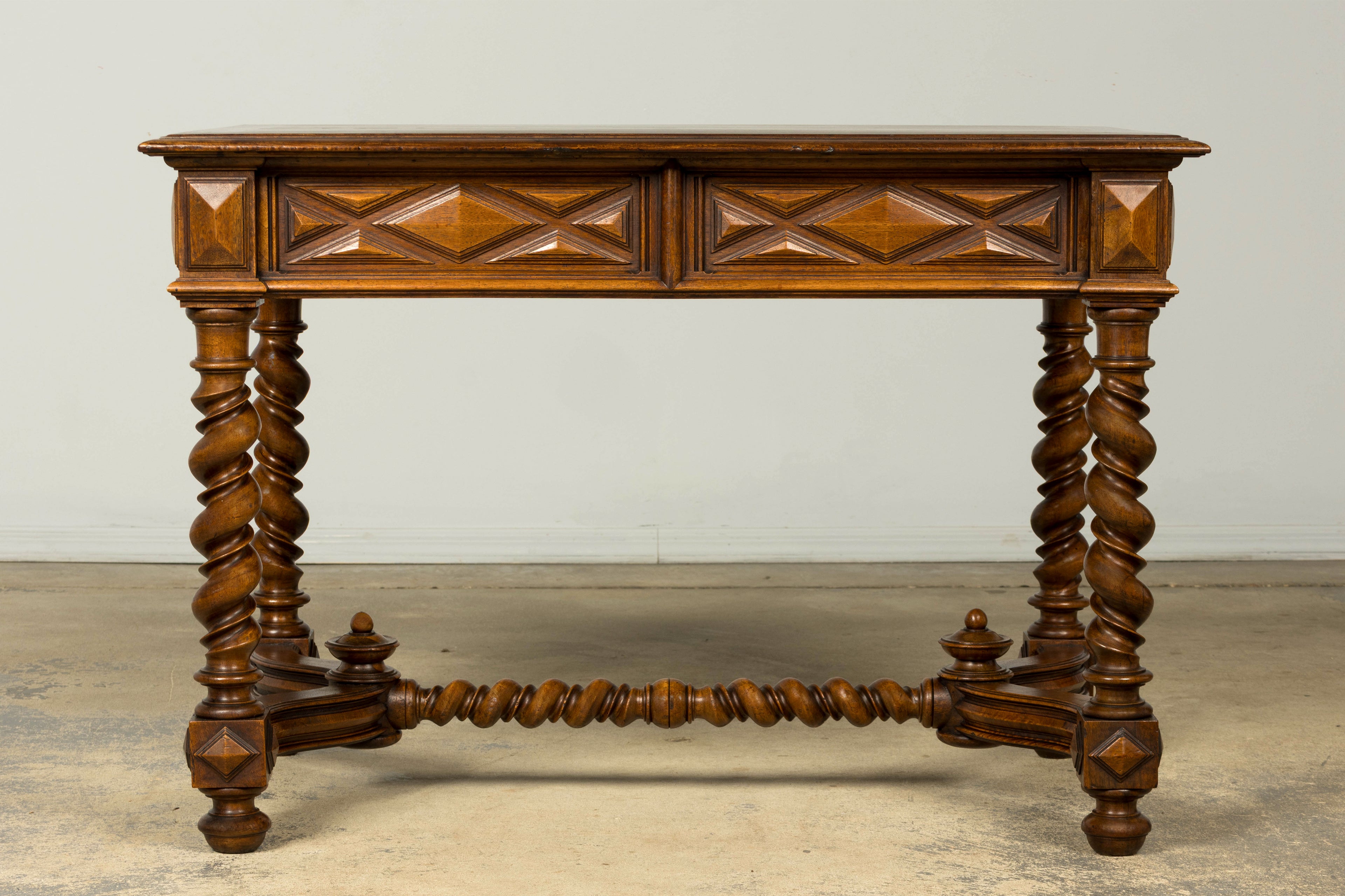 Late 19th Century French Louis XIII Style Walnut Writing Table