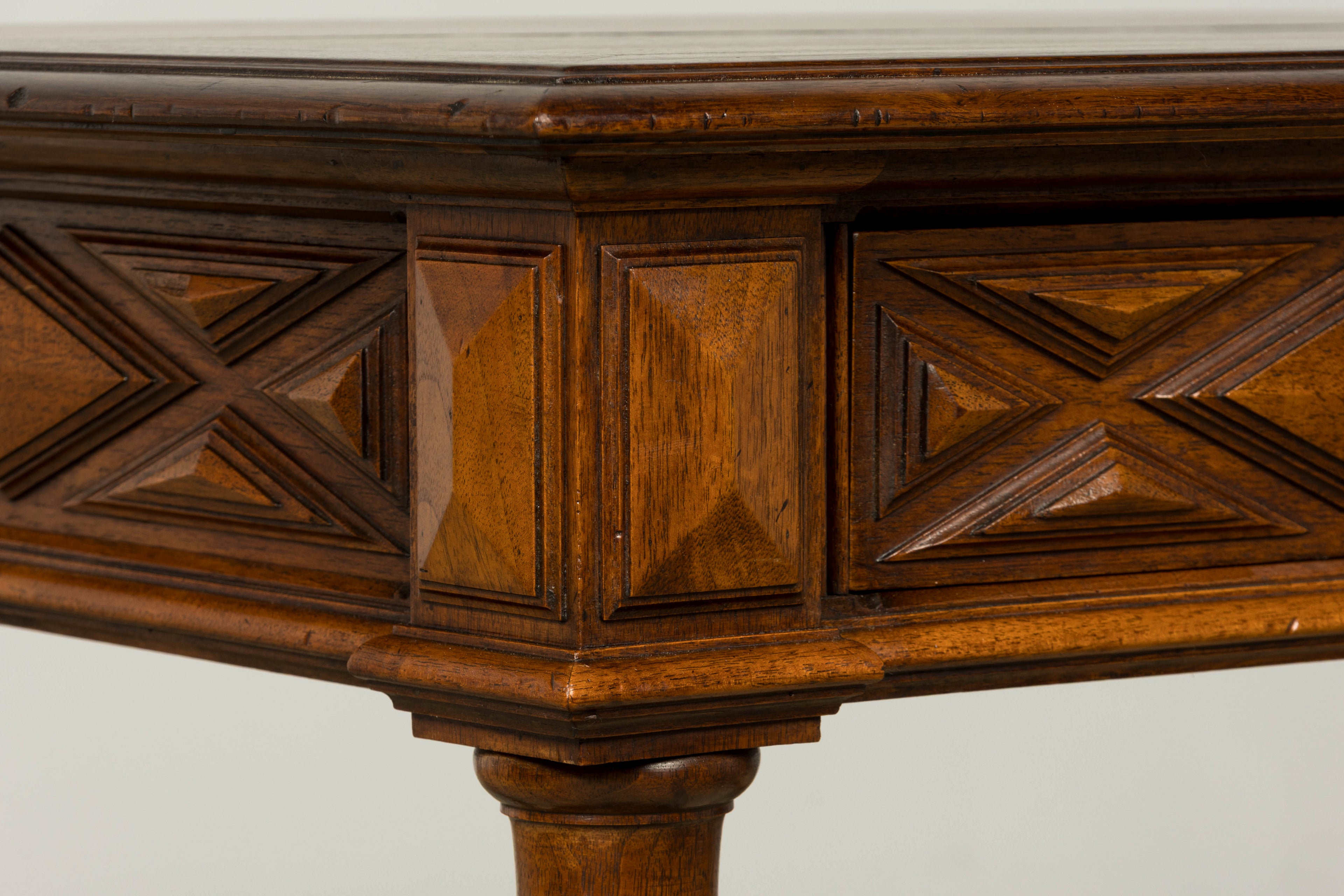 Late 19th Century French Louis XIII Style Walnut Writing Table