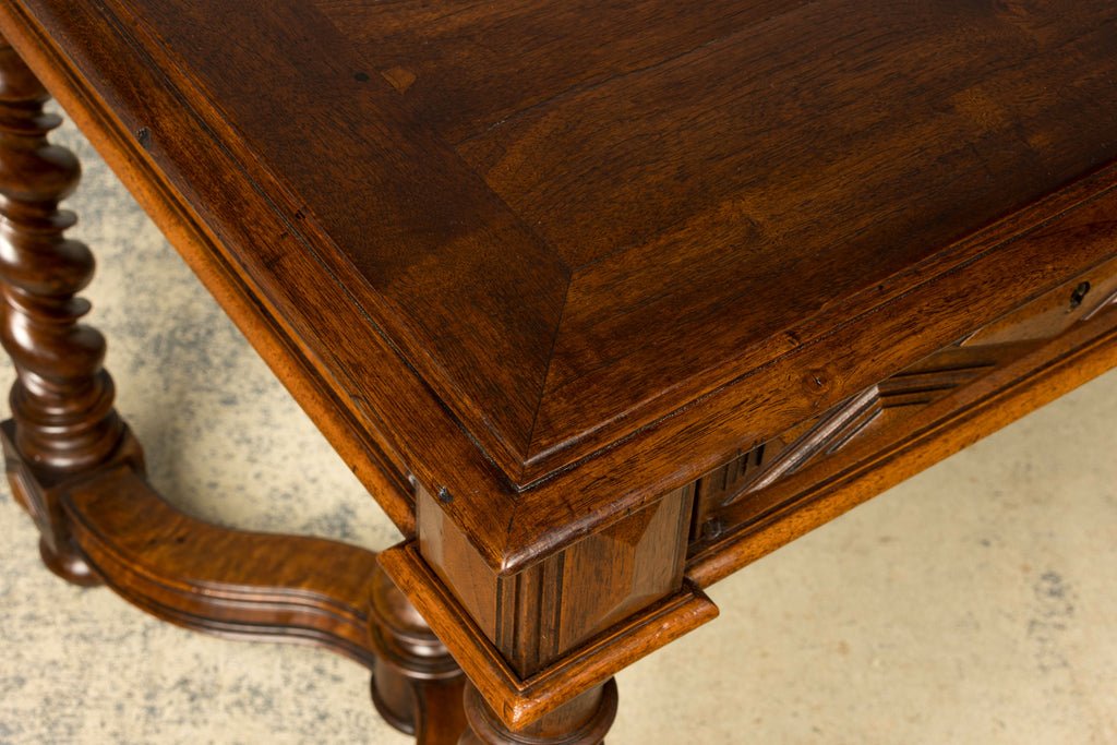 Late 19th Century French Louis XIII Style Walnut Writing Table