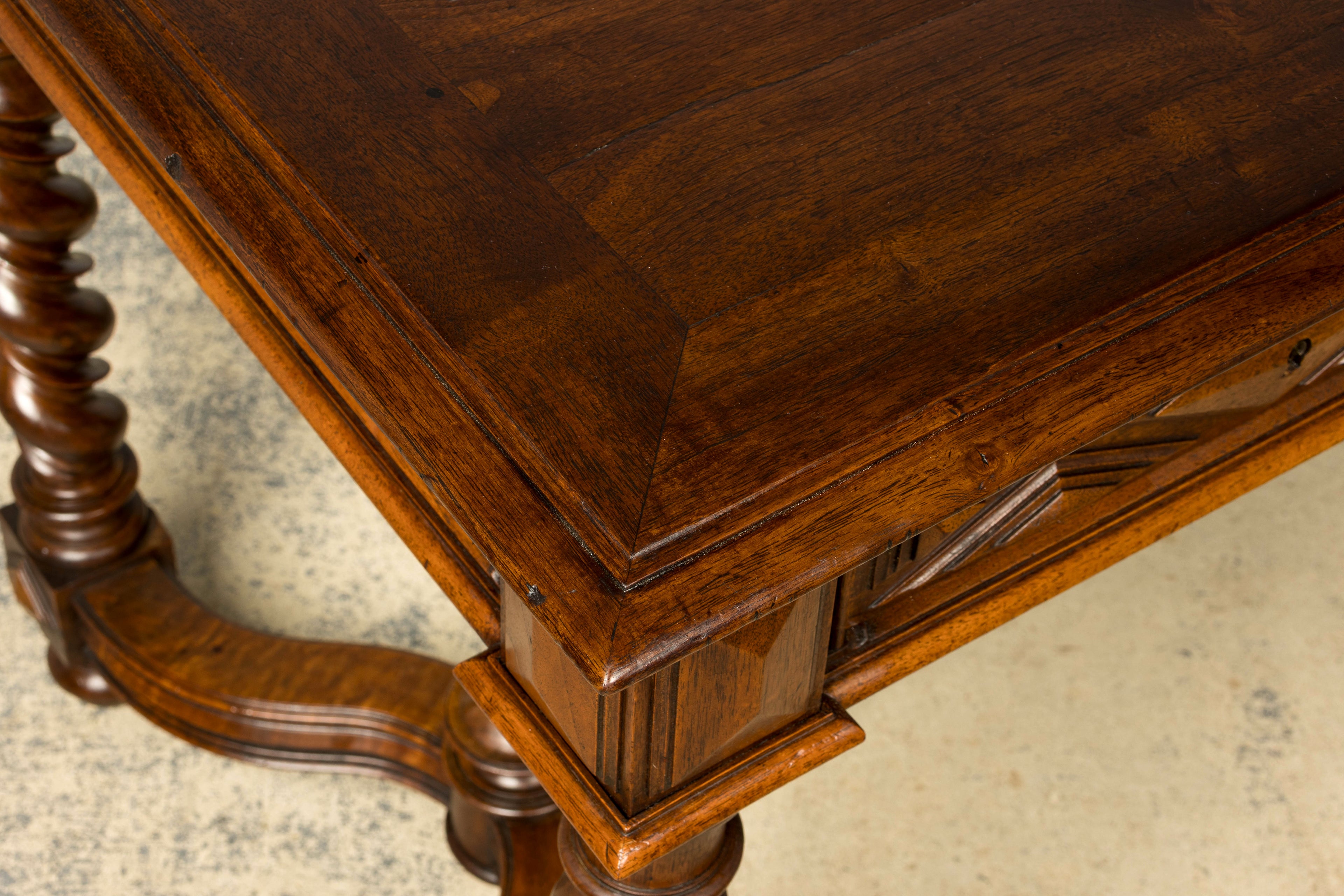 Late 19th Century French Louis XIII Style Walnut Writing Table