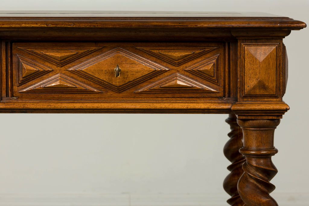 Late 19th Century French Louis XIII Style Walnut Writing Table
