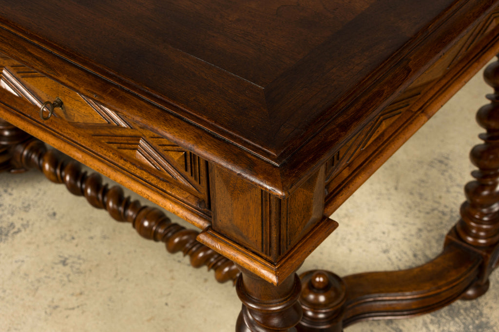 Late 19th Century French Louis XIII Style Walnut Writing Table