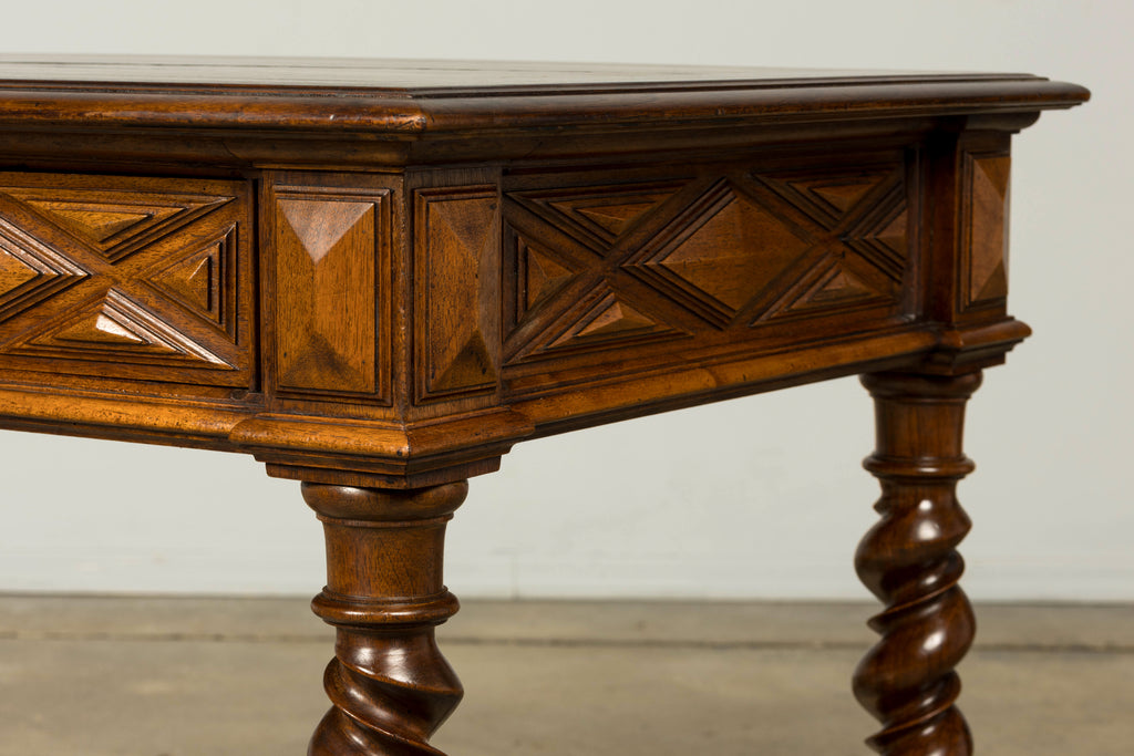 Late 19th Century French Louis XIII Style Walnut Writing Table