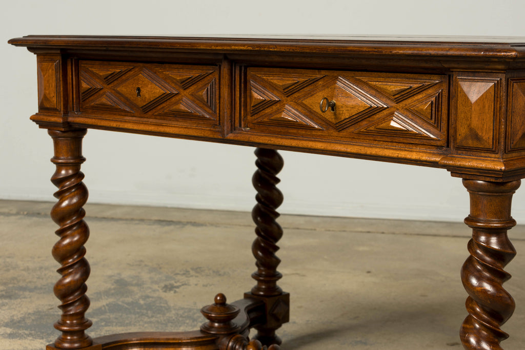 Late 19th Century French Louis XIII Style Walnut Writing Table