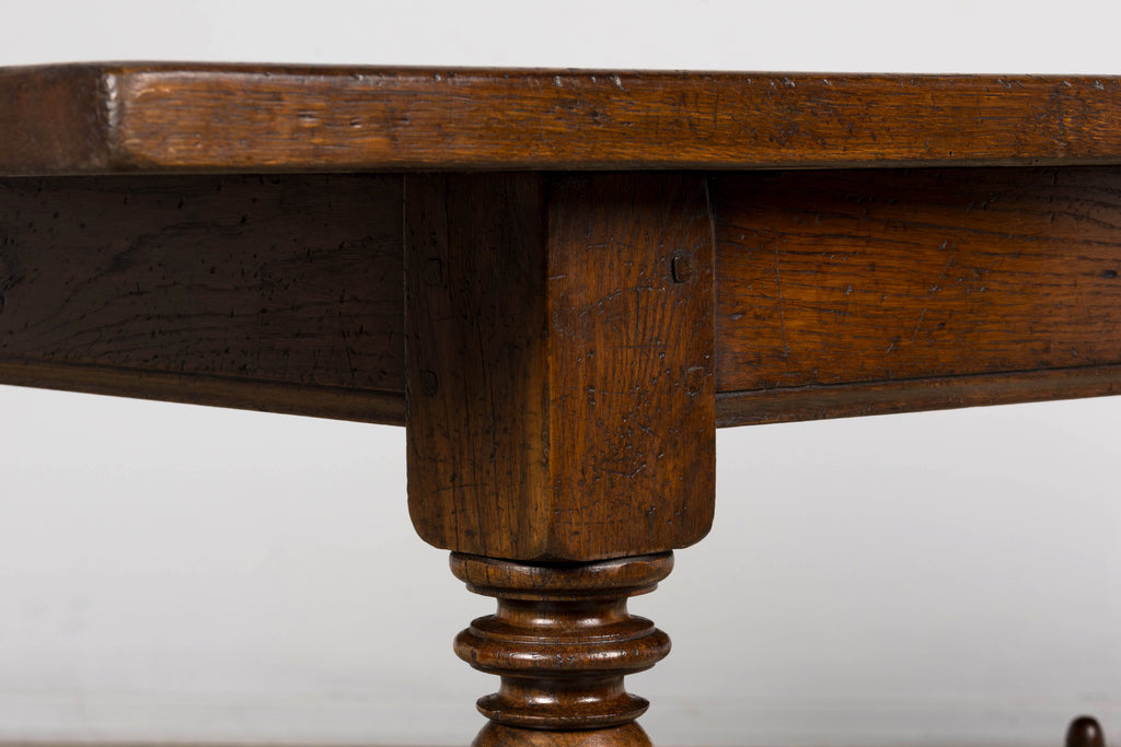 Late 19th Century French Louis XIV Style Oak Dining Table
