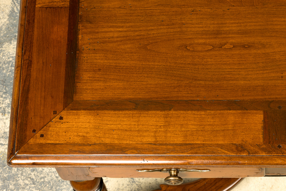 Late 19th Century French Louis XIV Style Walnut Writing Table with Three Drawers