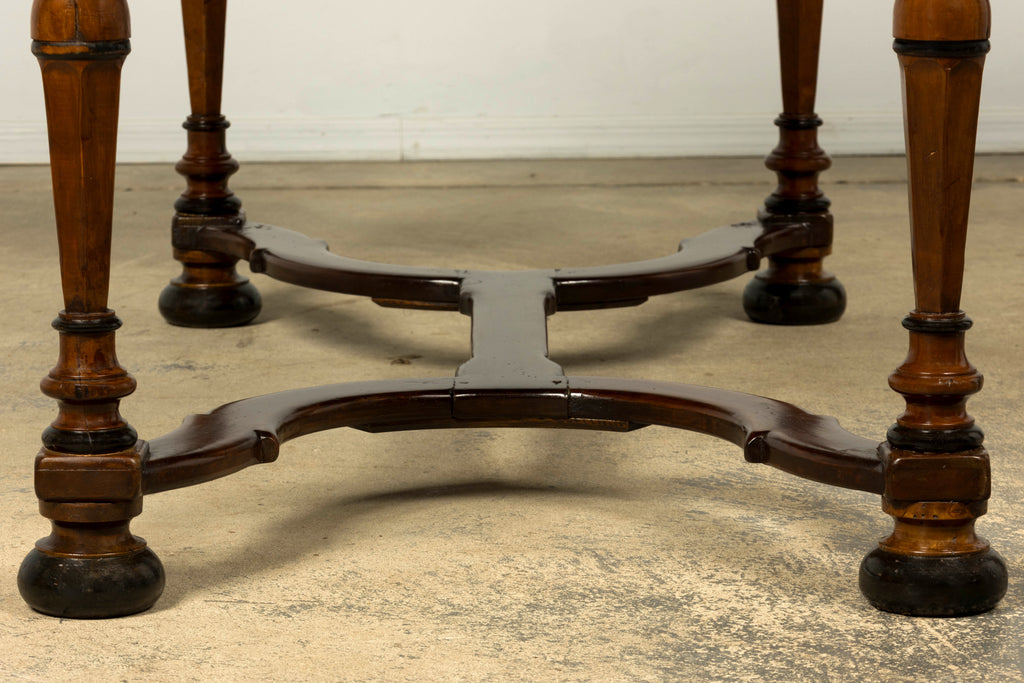 Late 19th Century French Louis XIV Style Walnut Writing Table with Three Drawers