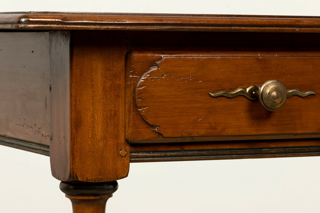 Late 19th Century French Louis XIV Style Walnut Writing Table with Three Drawers