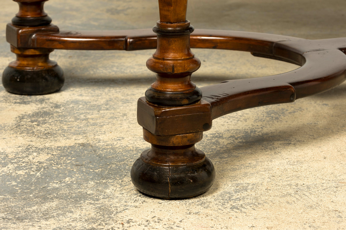Late 19th Century French Louis XIV Style Walnut Writing Table with Three Drawers