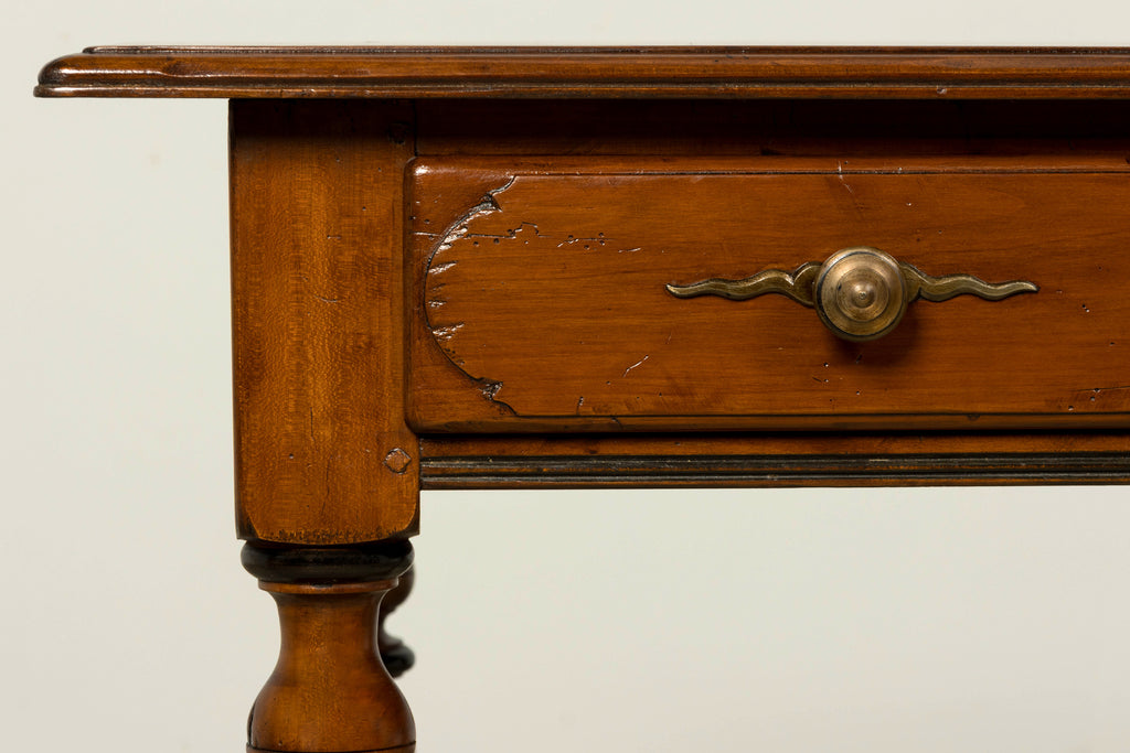 Late 19th Century French Louis XIV Style Walnut Writing Table with Three Drawers