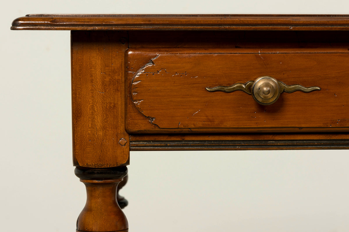 Late 19th Century French Louis XIV Style Walnut Writing Table with Three Drawers
