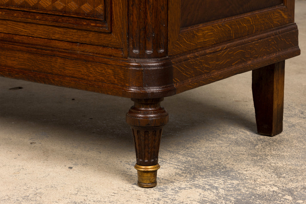 Late 19th Century French Louis XVI Oak and Marble Buffet by Haentges Freres