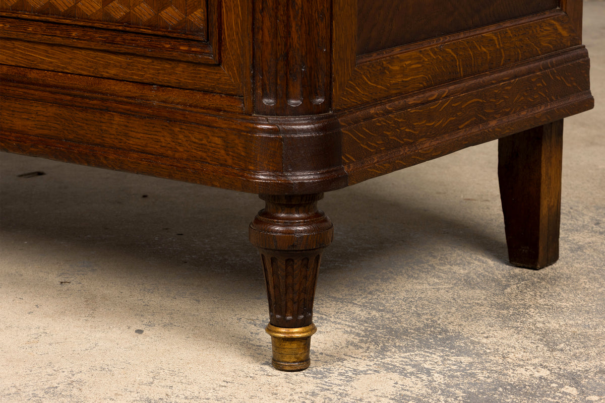 Late 19th Century French Louis XVI Oak and Marble Buffet by Haentges Freres