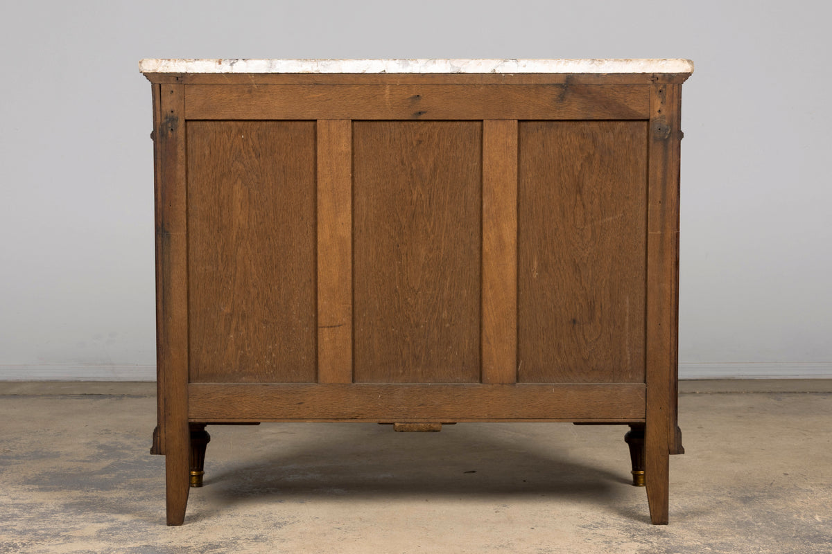 Late 19th Century French Louis XVI Oak and Marble Buffet by Haentges Freres