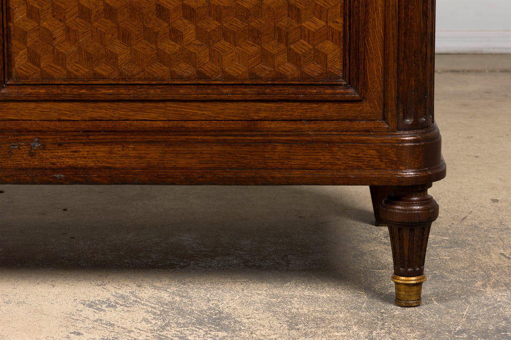 Late 19th Century French Louis XVI Oak and Marble Buffet by Haentges Freres