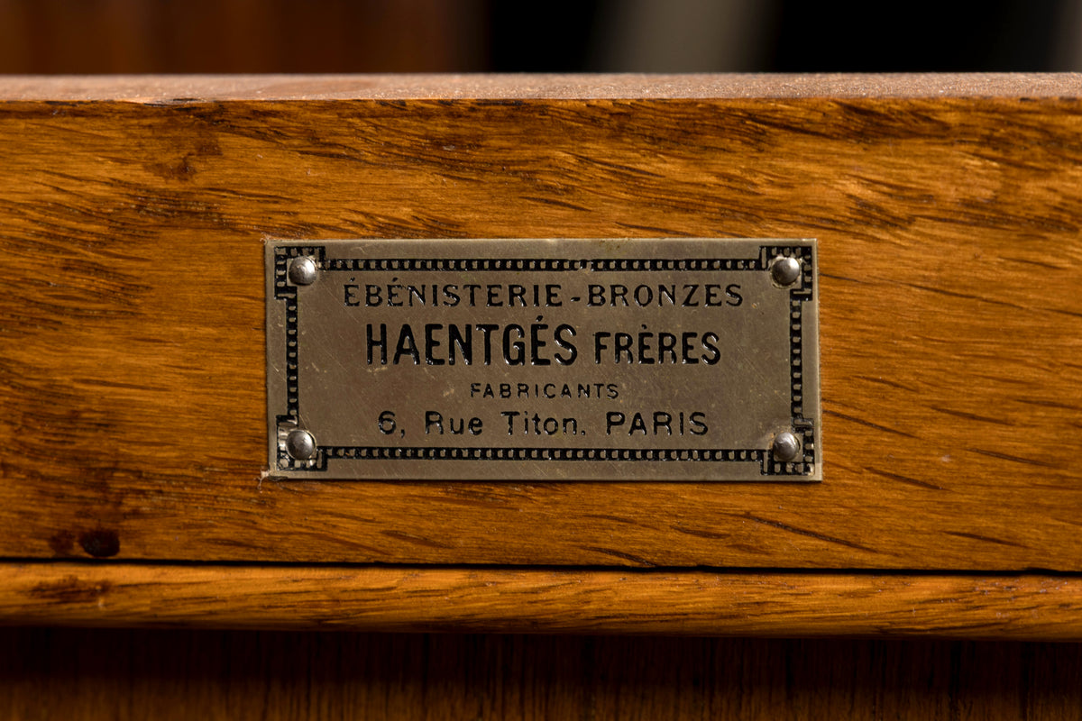 Late 19th Century French Louis XVI Oak & Marble Sideboard by Haentges Freres