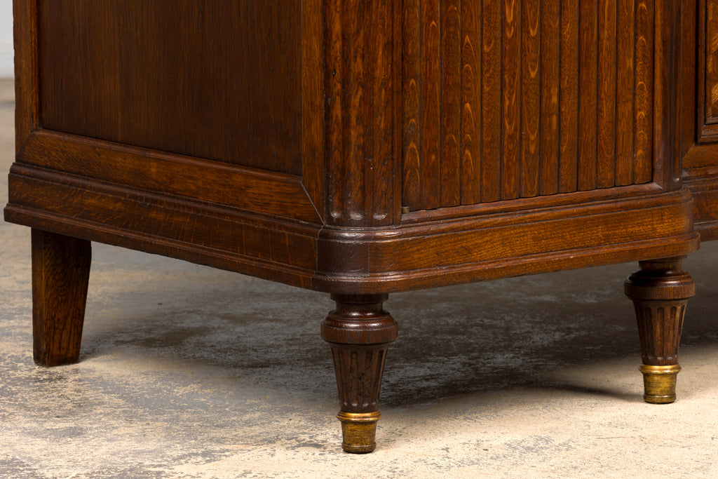 Late 19th Century French Louis XVI Oak & Marble Sideboard by Haentges Freres