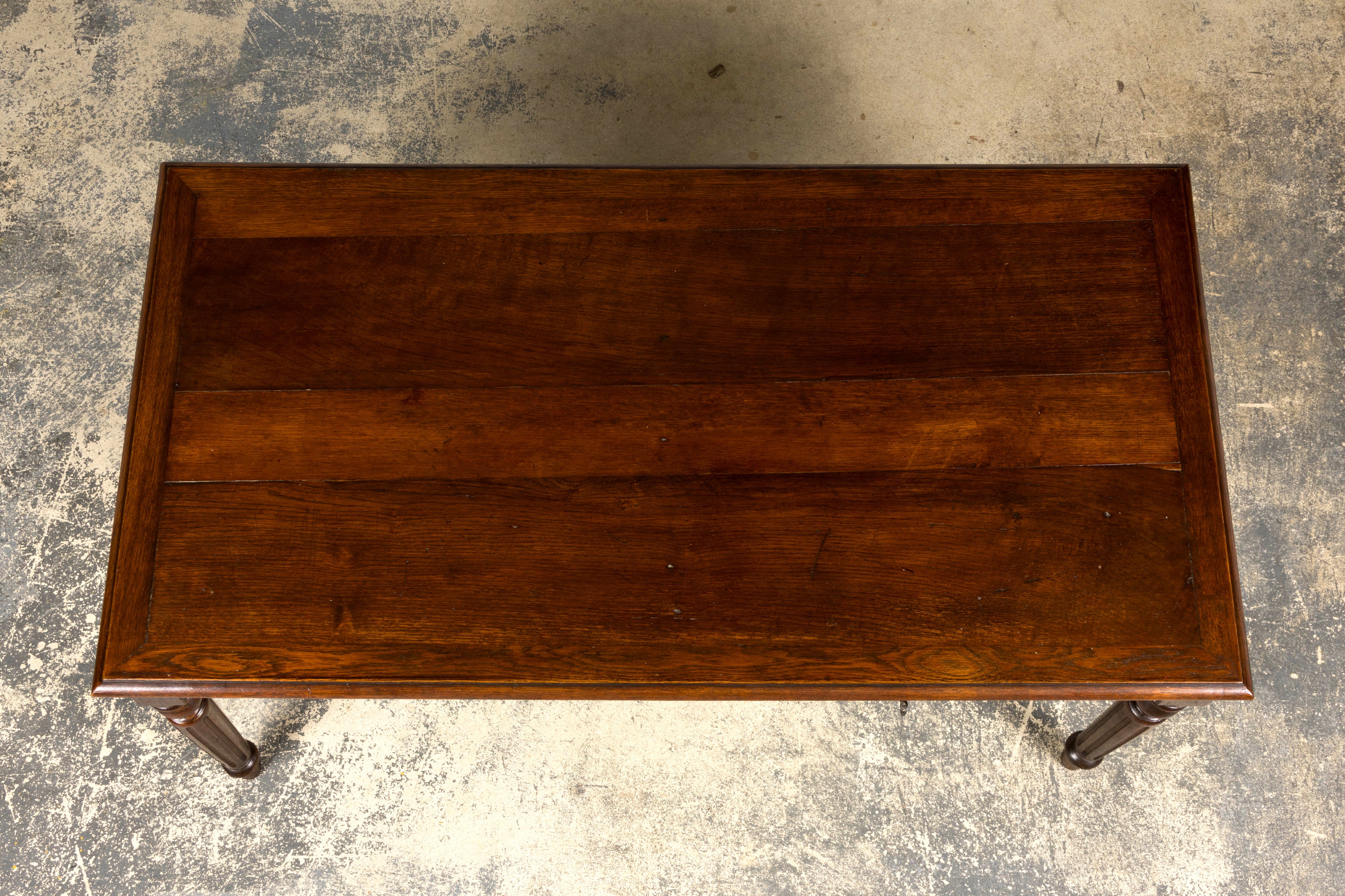 Late 19th Century French Louis XVI Style Oak Writing Table