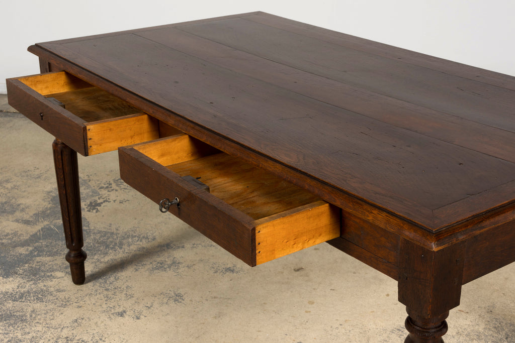 Late 19th Century French Louis XVI Style Oak Writing Table