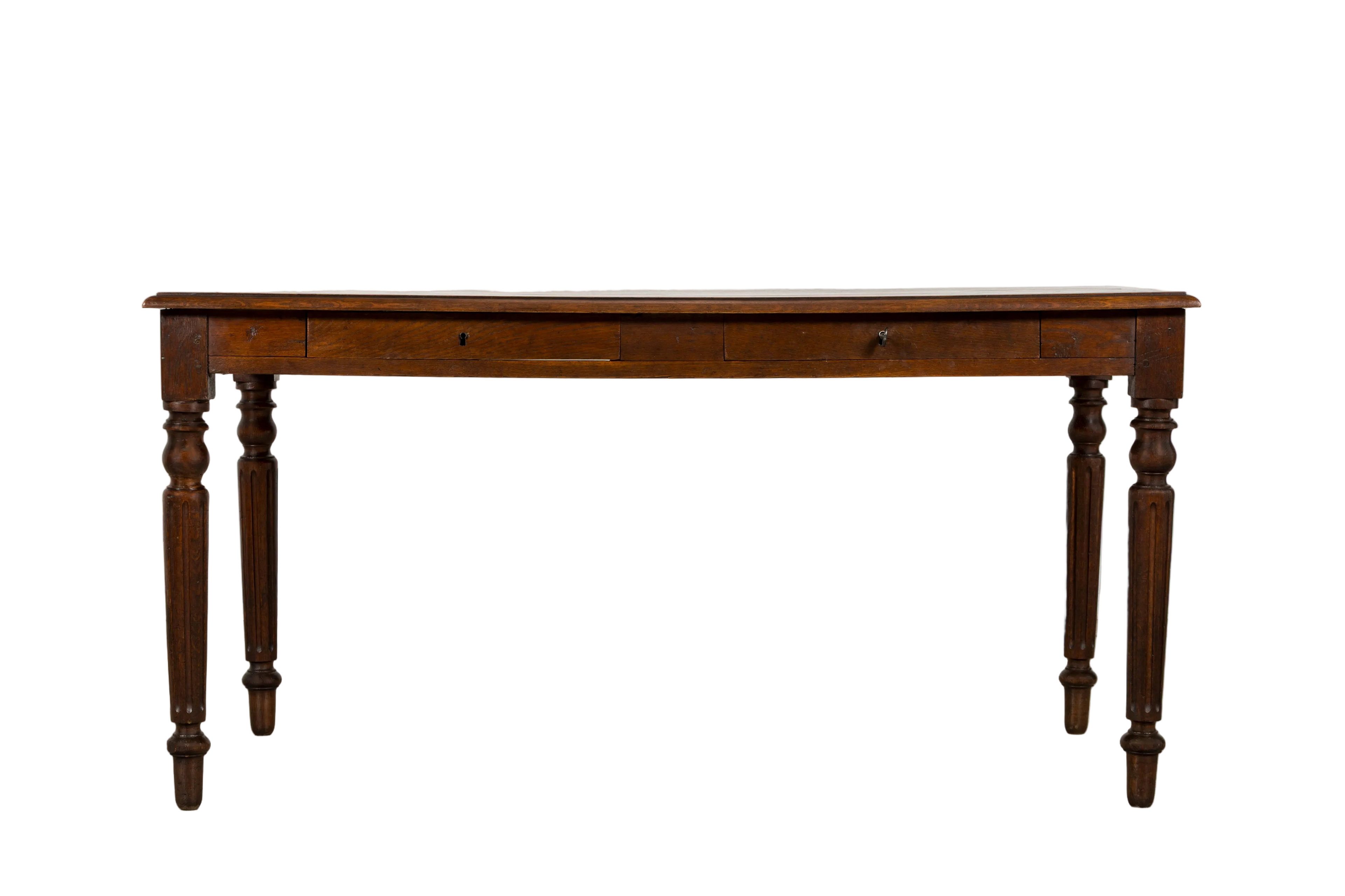 Late 19th Century French Louis XVI Style Oak Writing Table