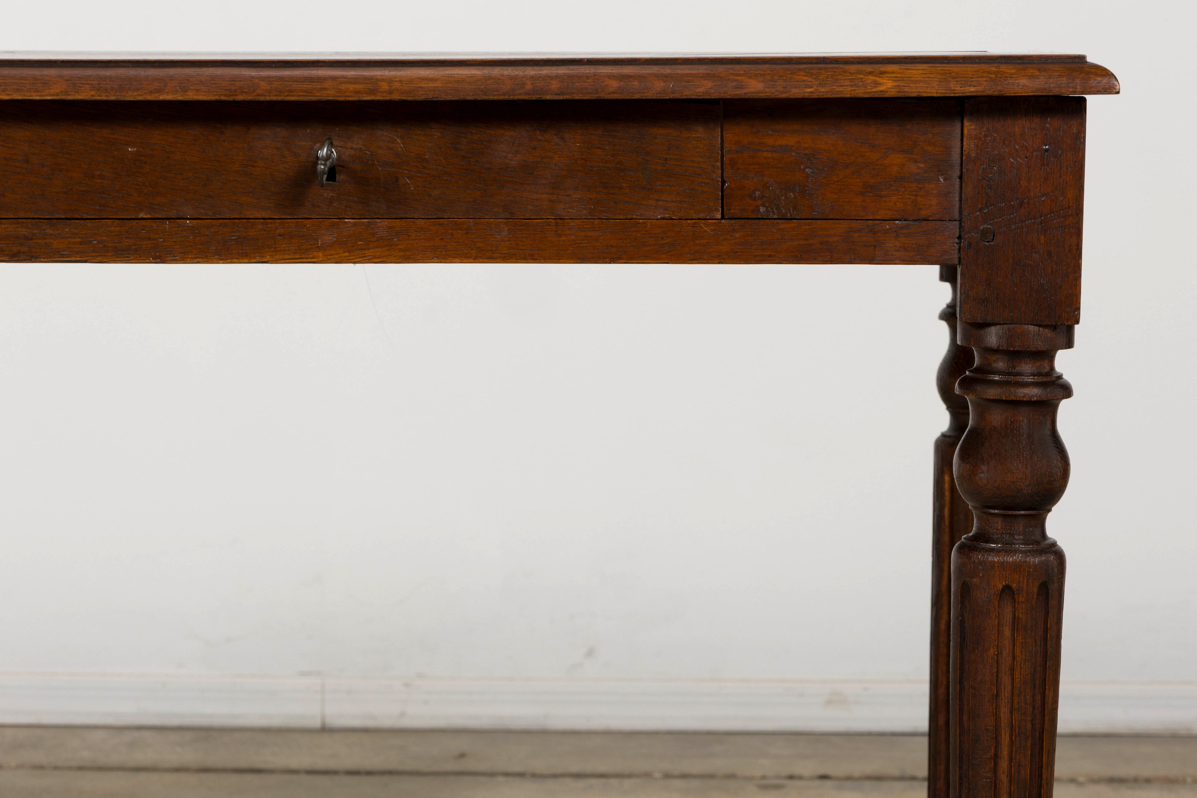 Late 19th Century French Louis XVI Style Oak Writing Table