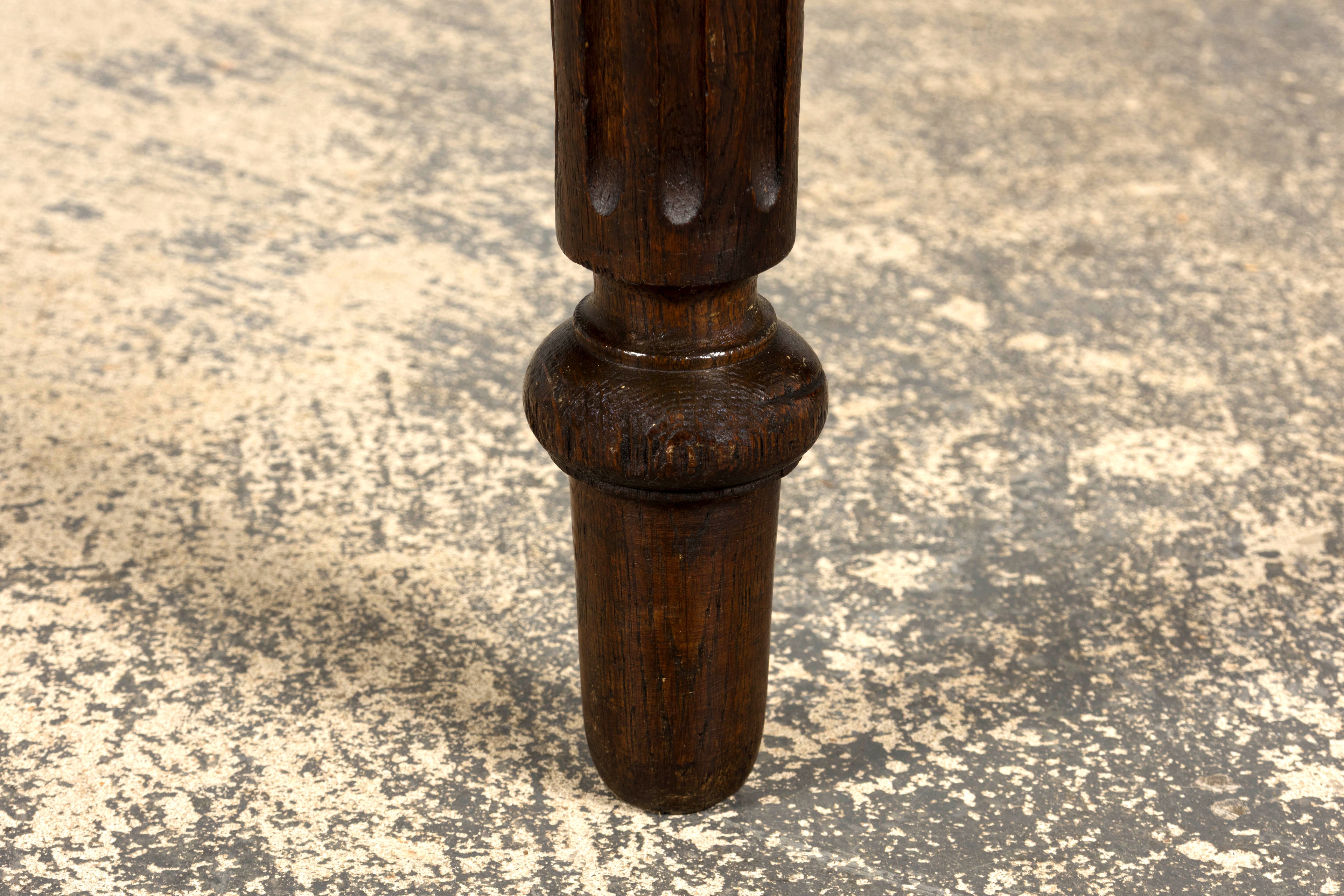 Late 19th Century French Louis XVI Style Oak Writing Table with Two Drawers