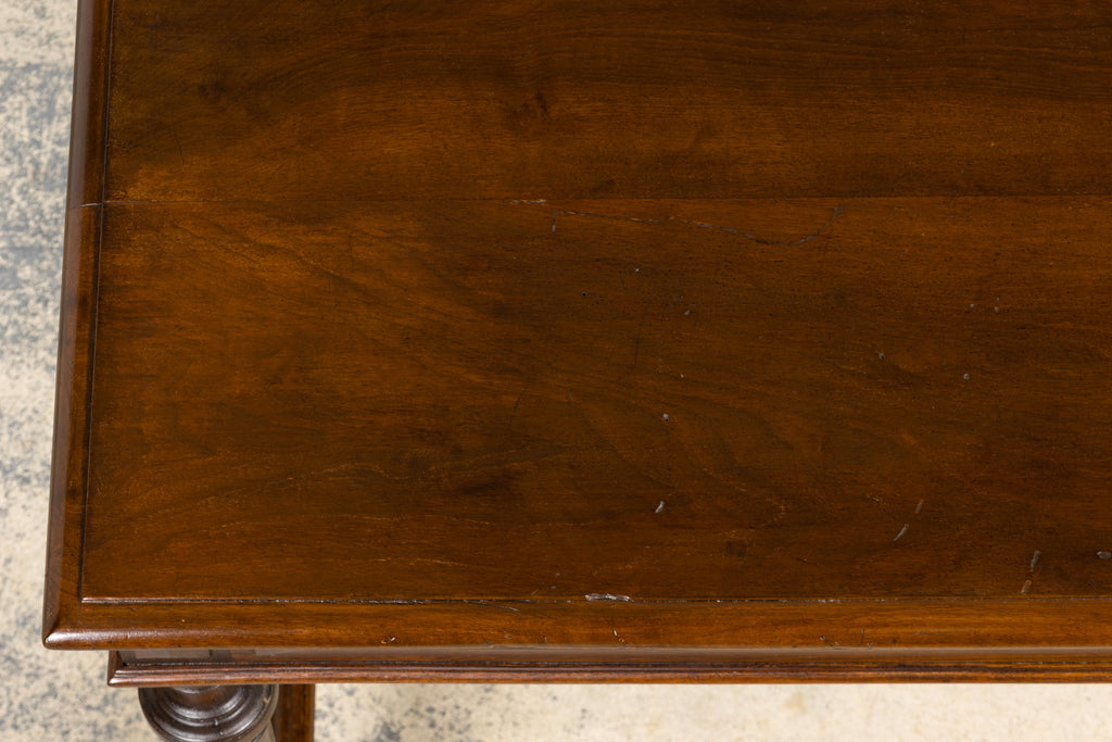 Late 19th Century French Louis XVI Style Walnut Writing Table with Side Drawers