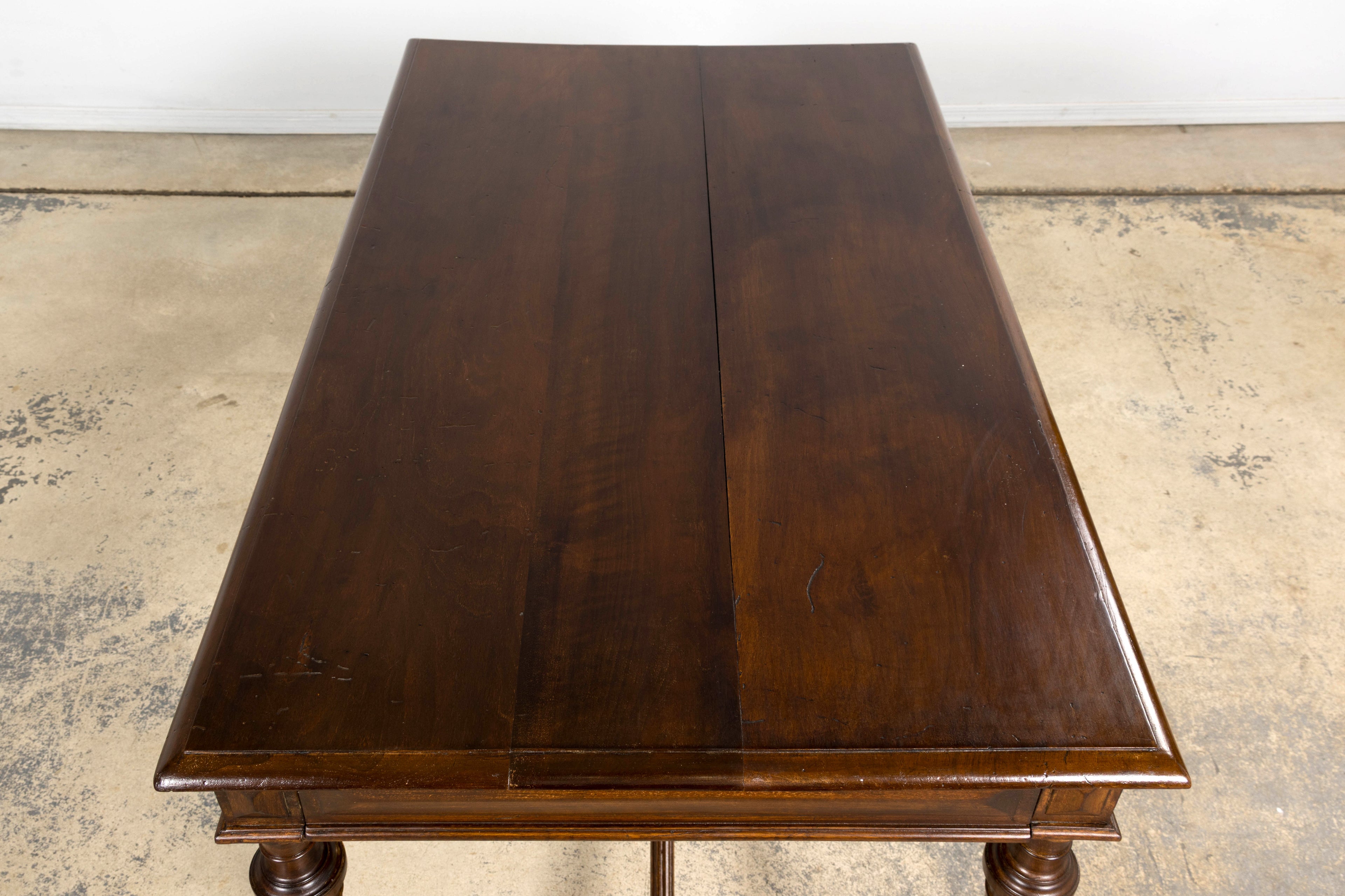 Late 19th Century French Louis XVI Style Walnut Writing Table with Side Drawers