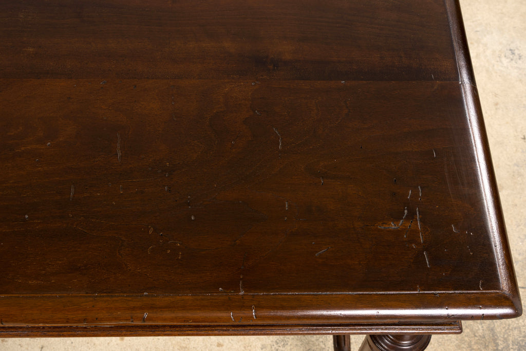 Late 19th Century French Louis XVI Style Walnut Writing Table with Side Drawers