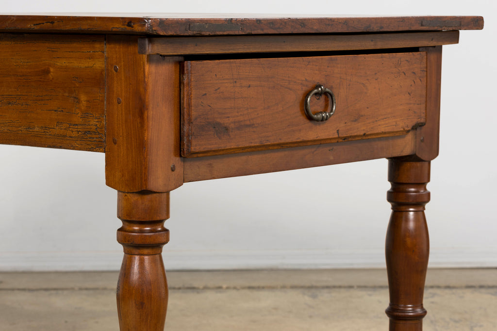 Late 19th Century French Provincial Fruitwood Trestle Dining Table