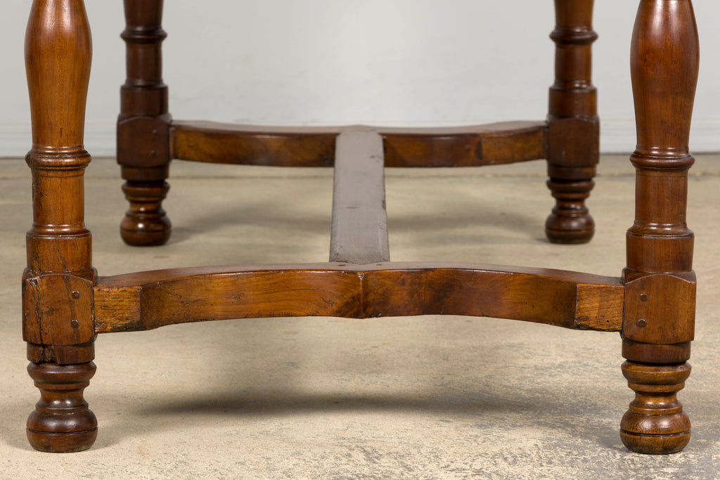 Late 19th Century French Provincial Fruitwood Trestle Dining Table