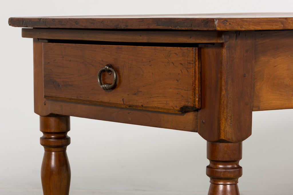 Late 19th Century French Provincial Fruitwood Trestle Dining Table