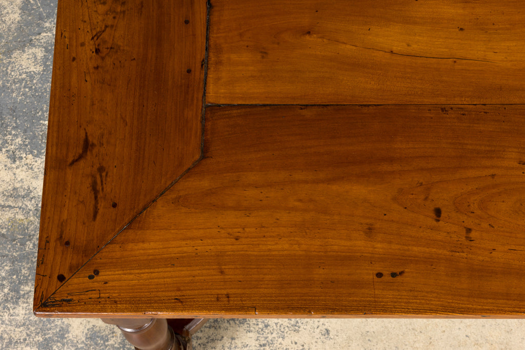 Late 19th Century French Provincial Fruitwood Trestle Dining Table