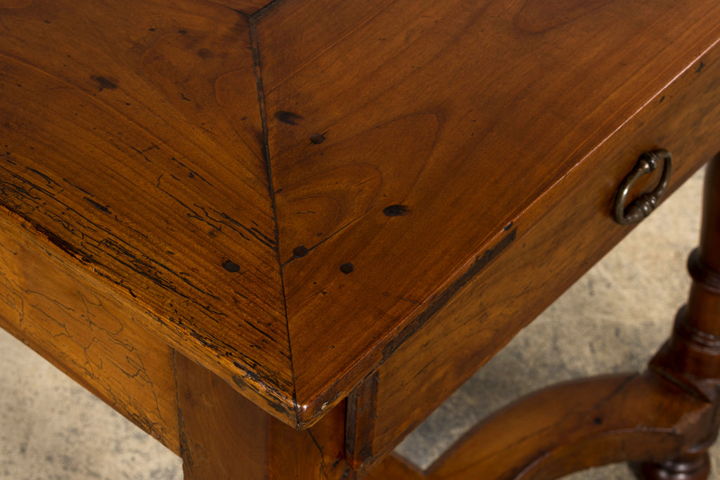 Late 19th Century French Provincial Fruitwood Trestle Dining Table