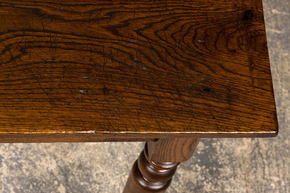 Mid-19th Century French Provincial Louis Philippe Style Oak Writing Table