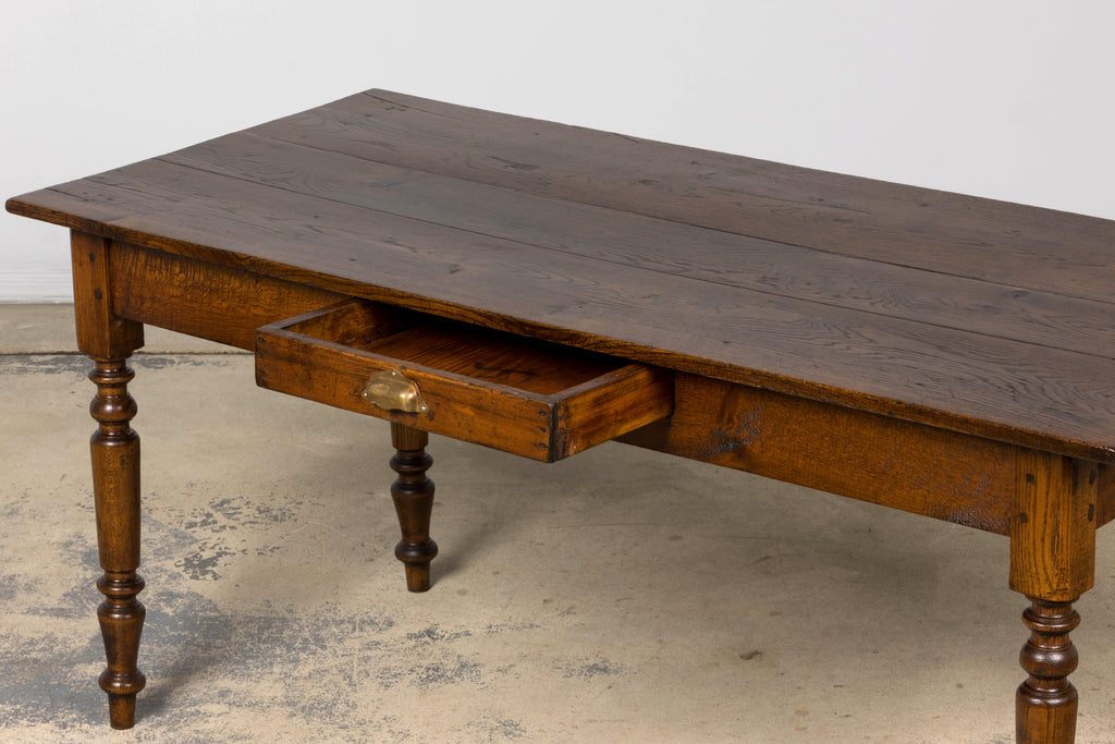 Mid-19th Century French Provincial Louis Philippe Style Oak Writing Table