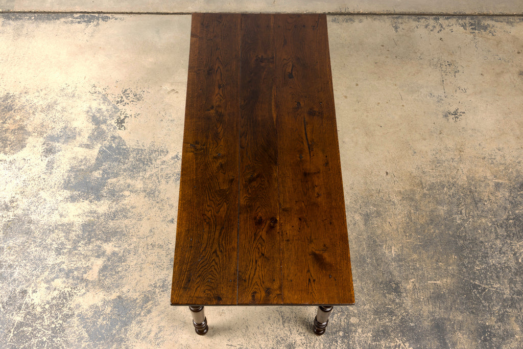 Mid-19th Century French Provincial Louis Philippe Style Oak Writing Table