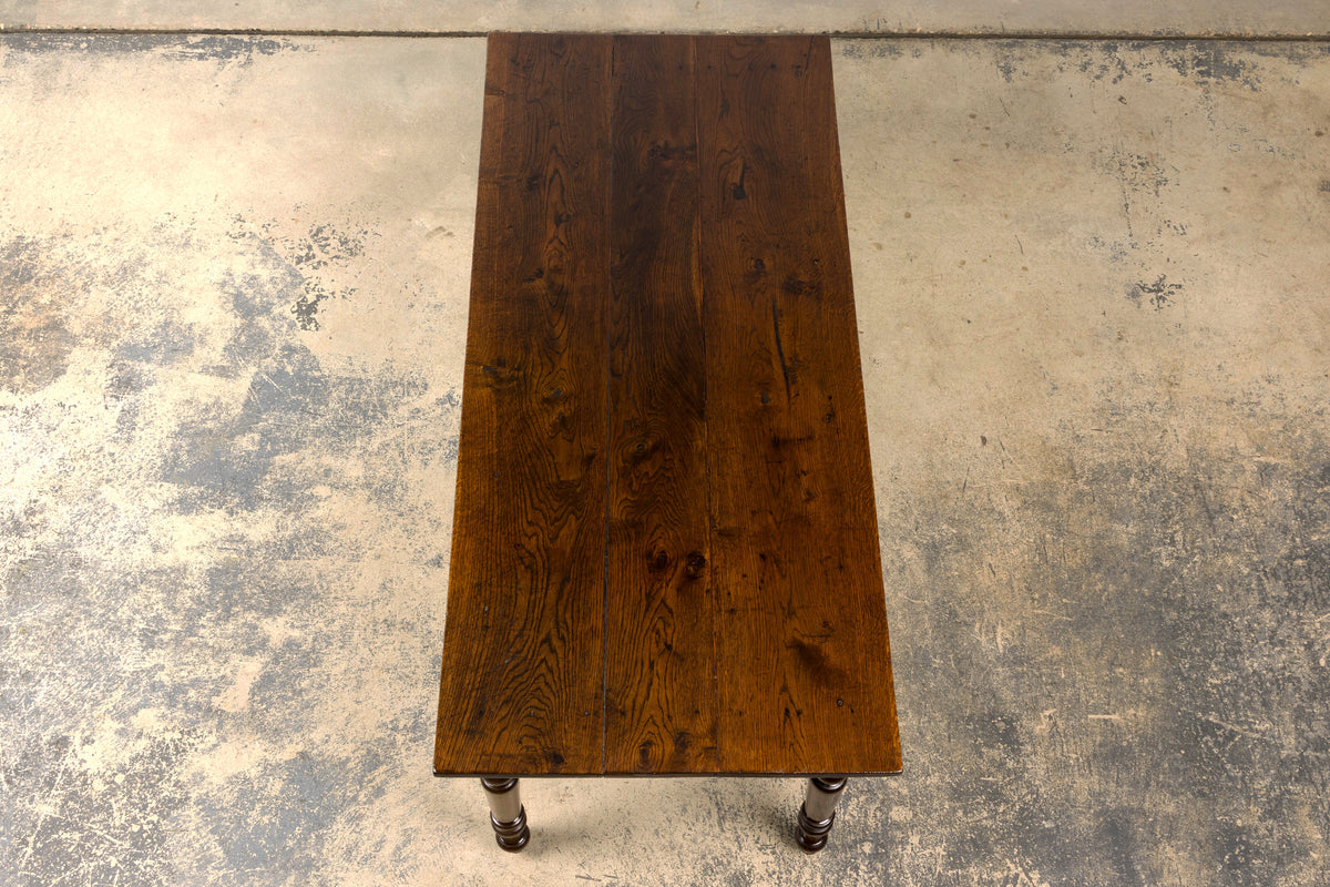 Mid-19th Century French Provincial Louis Philippe Style Oak Writing Table