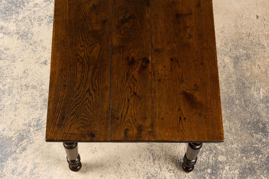 Mid-19th Century French Provincial Louis Philippe Style Oak Writing Table