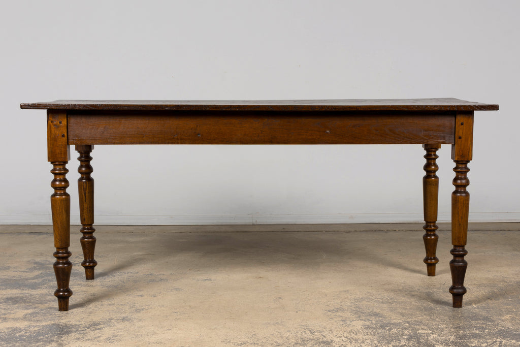 Mid-19th Century French Provincial Louis Philippe Style Oak Writing Table