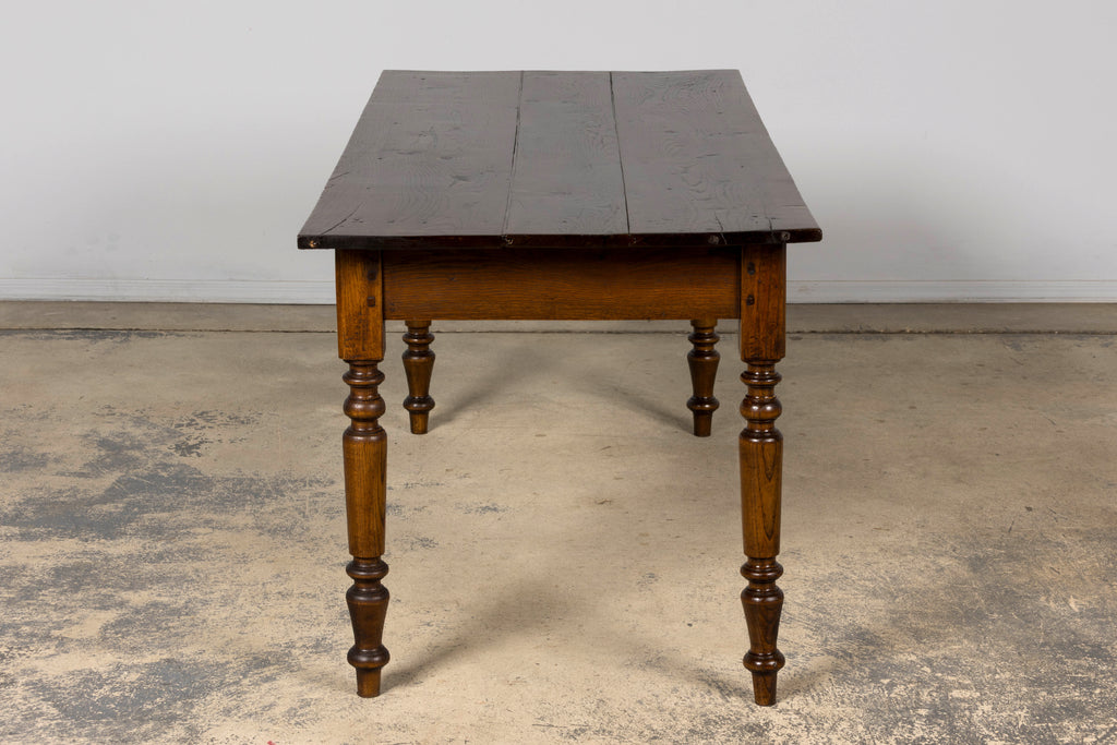 Mid-19th Century French Provincial Louis Philippe Style Oak Writing Table