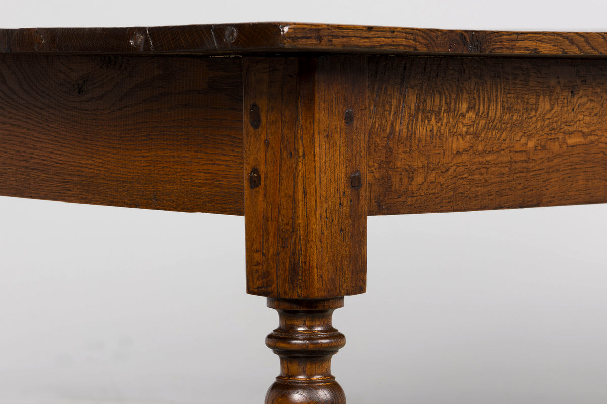 Mid-19th Century French Provincial Louis Philippe Style Oak Writing Table