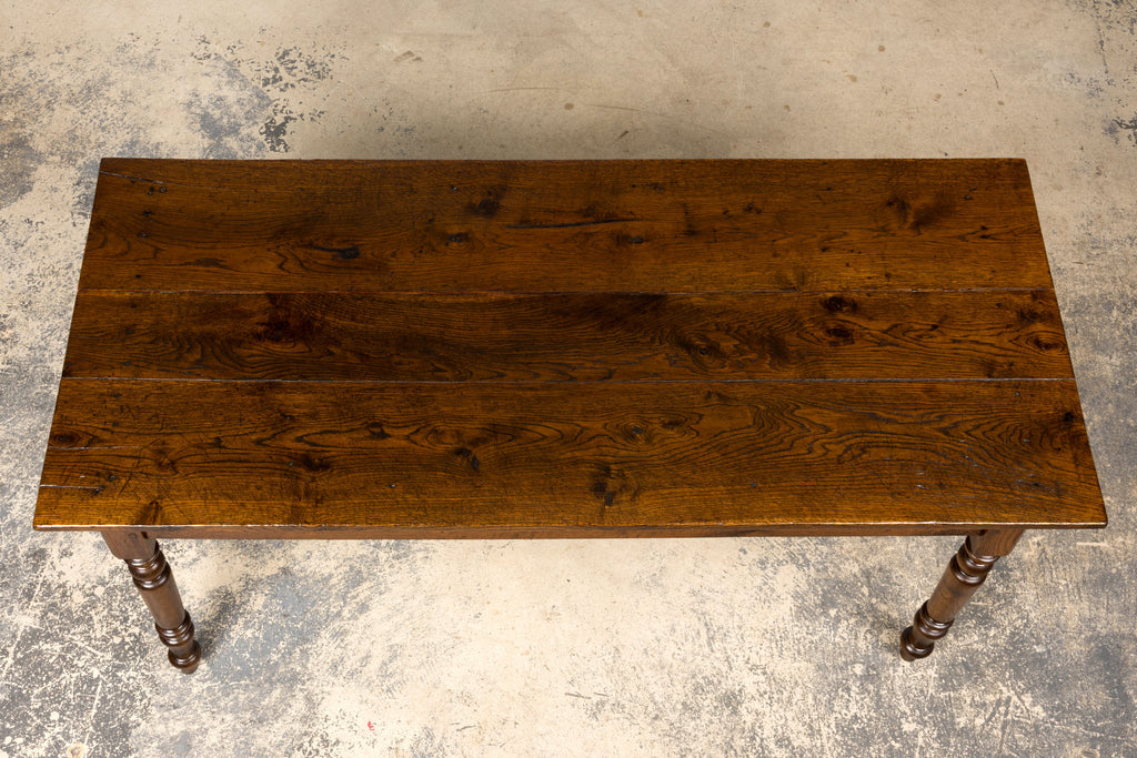 Mid-19th Century French Provincial Louis Philippe Style Oak Writing Table