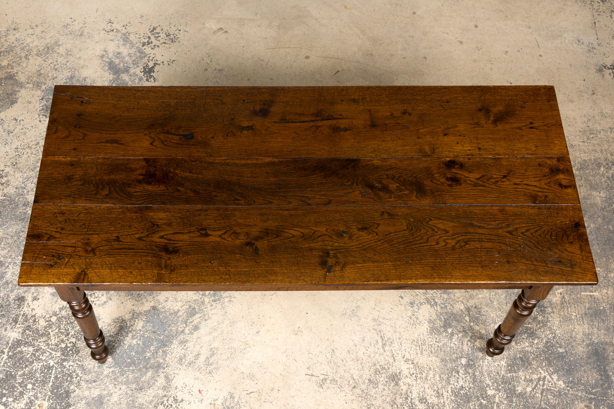 Mid-19th Century French Provincial Louis Philippe Style Oak Writing Table
