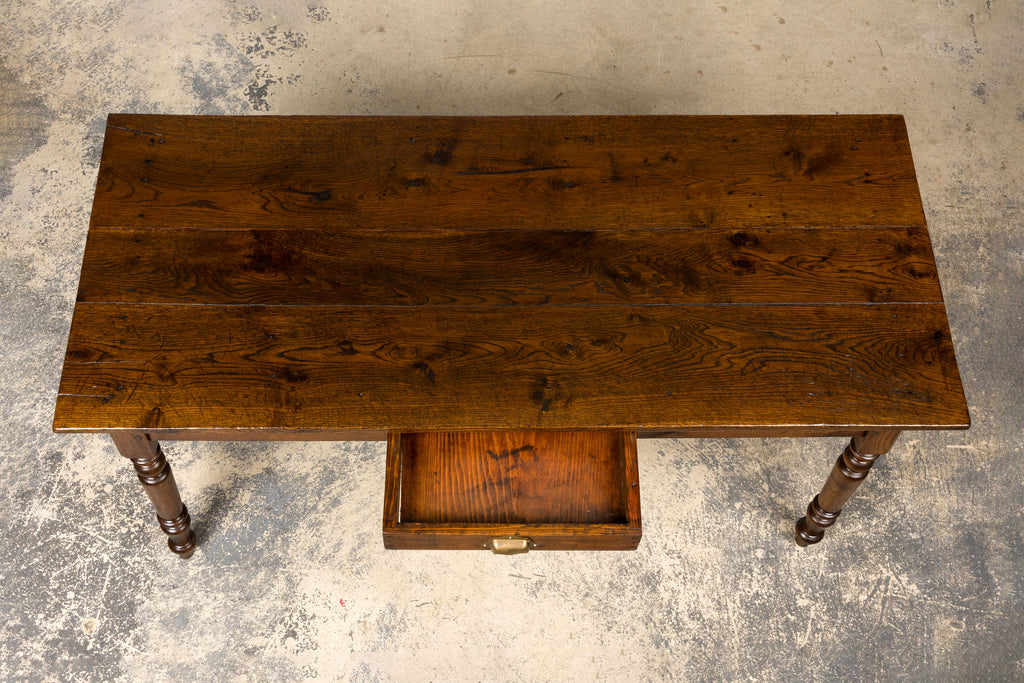 Mid-19th Century French Provincial Louis Philippe Style Oak Writing Table
